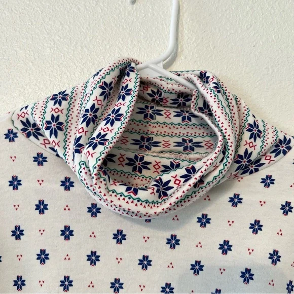 Vintage Venizia White Mod Patterned Long Sleeve Turtle Neck Contrast Cuff granny - Picture 4 of 10